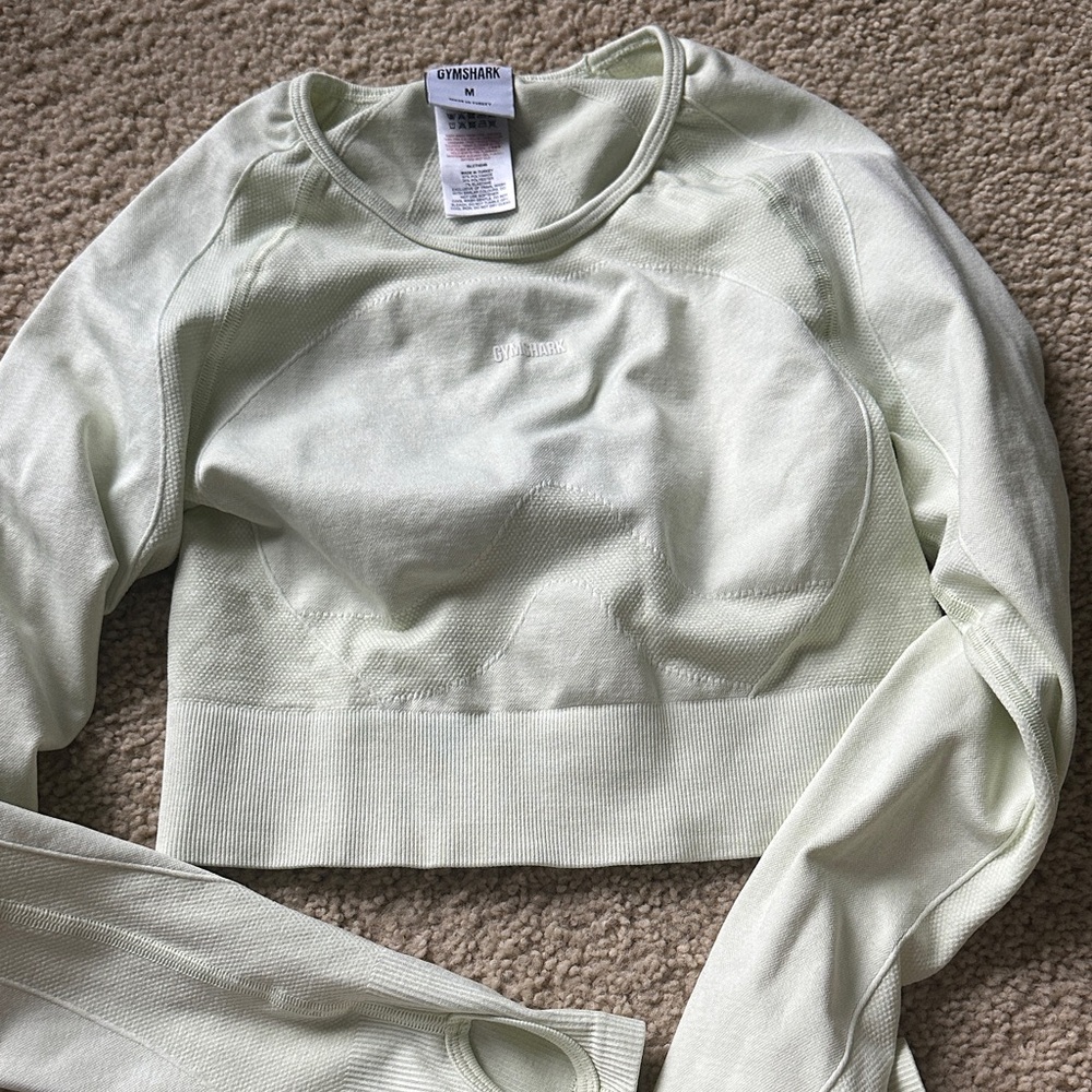 Gymshark yellow Long Sleeve Crop Top